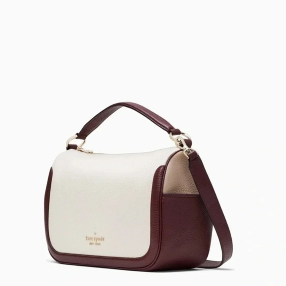 Kate Spade Pebbled Leather Flap Crossbody Top Handle Shoulder Bag NWT